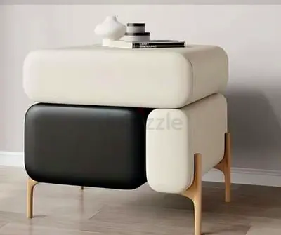 Modern Minimalist Stacked Side Table / Nightstand