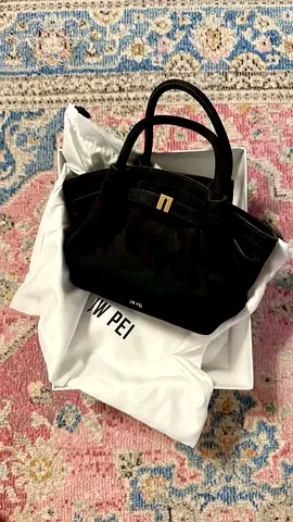 mini jw pei black bag