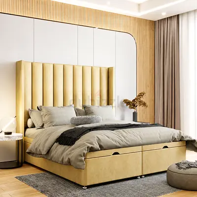 King size Fully Customised Brand New Beautiful Bed With Manual Storage