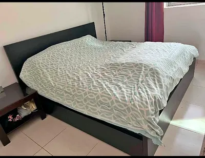 IKEA MALM King Size Bed + 2 Storage Drawers + Mattress