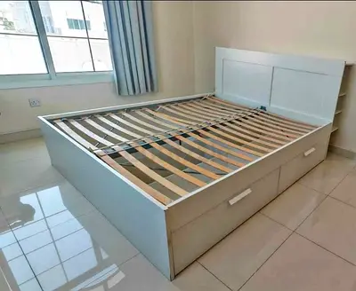 Ikea bremenes bed with mattress queen size excellent condition