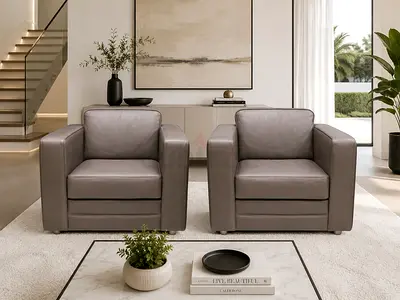 Italian genuine Leather Arm Chairs