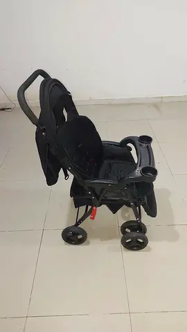 Black Baby Stroller with Snack Tray and Cup Holders - urgent sale