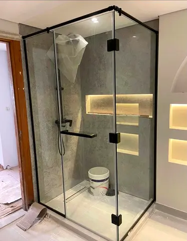 Bathroom shower glass