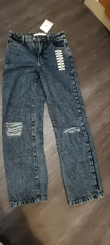 Womens blue distressed jeans - size tag attached, new