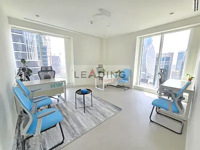 550 sqft 120,000 aed|Luxury Bright office| Canal view | A+ Grade tower| All Bills are included