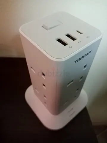 Must sell by Friday, 24 July: Tessan Tower Power Strip with USB Ports - 8 Outlets, Vertical Design