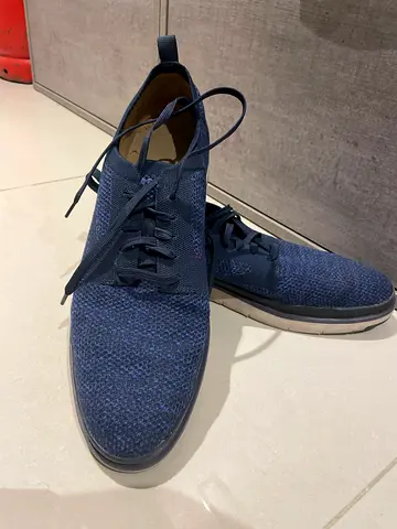 Hush puppies size 47 Mens navy casual lace-up shoes, gently used