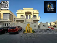 Two-story corner villa in Al-Yasmeen featuring a roof terrace and central air conditioning; rent inc