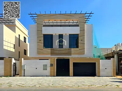 فيلا فاخرة للإيجار 6 غرف مع حمام سباحة وروف في الحليو عجمان | موقع مميز