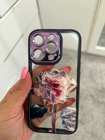 Mirror floral iPhone case with