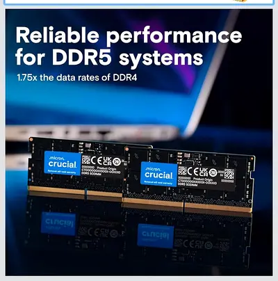 Crucial CT2K64G56C46S5 DDR5 RAM 128GB Kit (2x64GB) 5600MHz- open box
