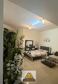For sale: Furnished studio in Horizon Towers Ajman, 665 sqft, mid floor, private parking, ready for 