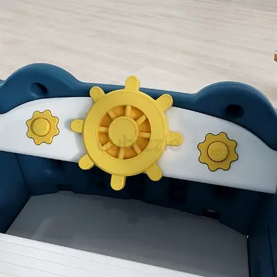Baby crib activity toy steering wheel - detachable play panel