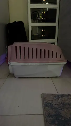 Hard Plastic Pet Carrier / Travel Crate - Medium Size