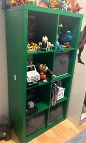 Green IKEA Kallax Style Storage Unit