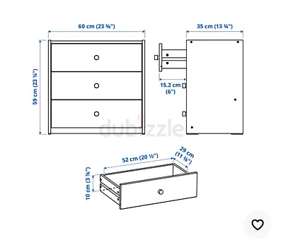Compact 3-Drawer Dresser