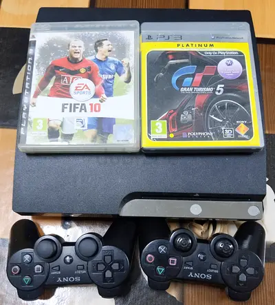 PS3 500gb 2 controller 2 games for sale