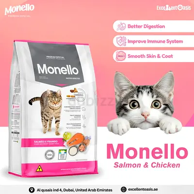 Monello Salmon Chicken Adult Cat Food - Sealed Bag