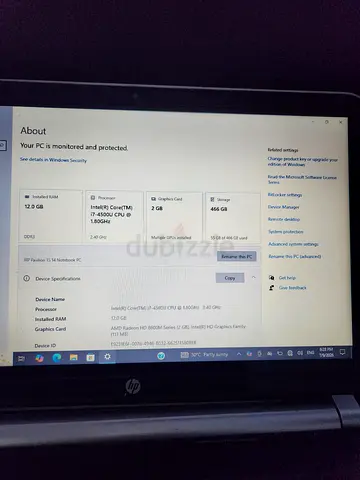 14-inch Display Touchscreen HP Pavilion TS 14 Notebook PC. PROCESSOR : Intel(R) Core(TM i7-4500U CPU