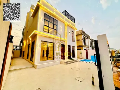 شامل رسوم التسجيل (طابقين وروف){ مع مسبح} مساحات واسعه, تملك حر مدي الحياه, بدون رسوم سنويه