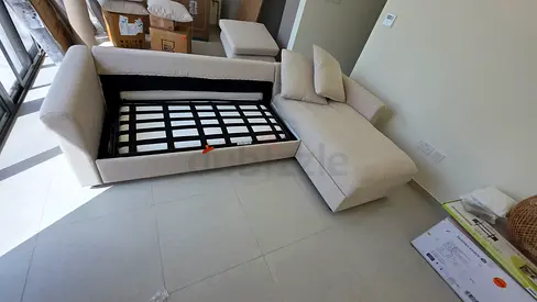 Ikea Gronlid L shape sofa bed with mattress