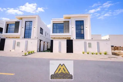 No registration fees. Luxury 5-bedroom villa with a swimming pool in Al Zahiyah area, near Mohammed Bin Zayed Road.