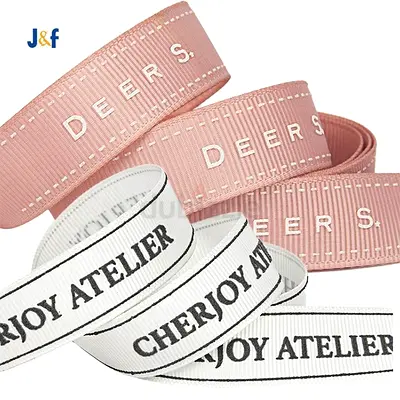 Pack of Decorative Grosgrain Ribbons - Pink and White Branding Ribbons