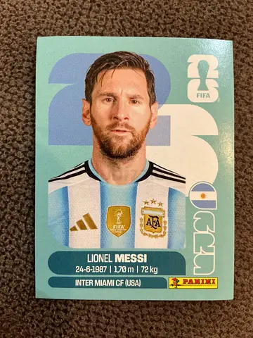 Lionel Messi Panini FIFA WC 2026 sticker