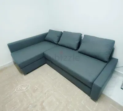 IKEA L Shape Sofa cum bed with big storage and you can fix the storage left or right anyside
