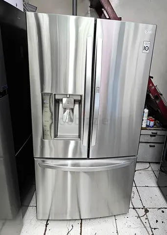 LG Stainless Steel French Door Refrigerator with Ice Water Dispenser - Good Condition