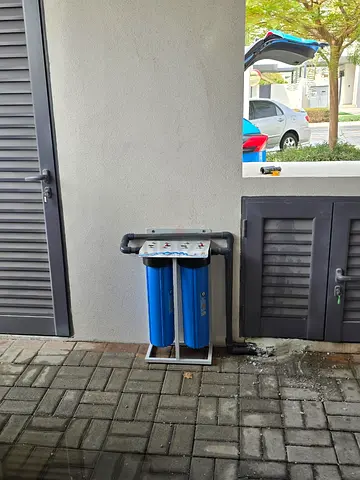 Water filter installation work in Dubai