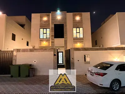 6-bedroom villa for annual rent in Al Yasmeen, Ajman. Features a majlis, spacious hall, 3,600 sq ft land, prime family location with easy access to Sh