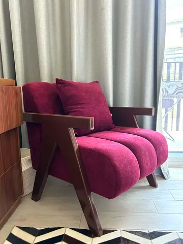 Burgundy Armchair