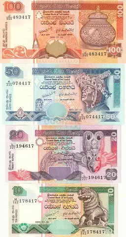 SRI LANKA BANKNOTE SET 2006-2016