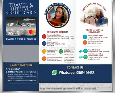 Travel Lifestyle Credit Card - Air Rewards promotional display
