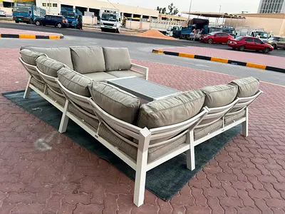 U shape sofa with table garden