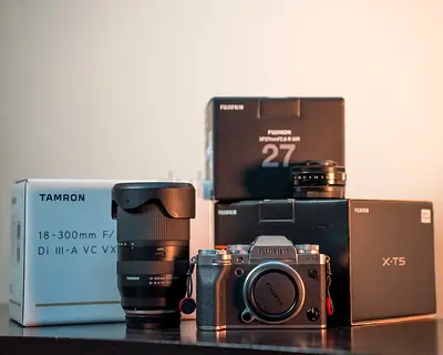 Fujifilm XT-5 w/ Fuji 27mm f/2.8 and Tamron 18-300mm f/3.6-6.3