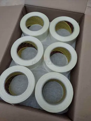 Strong Fiber Glass Filament Strapping Tape. 3M. Made in Italy. 18 Rolls In a Box. AED. 360 Only!