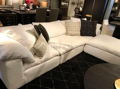 Cloud feather filled Marina Home Luscious Sofa with footstool