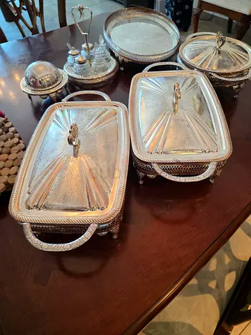 A vintage dinning silver plated set.50 plus years old.