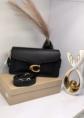 Master copy Black Coach Tabby Shoulder Bag with Gold Hardware