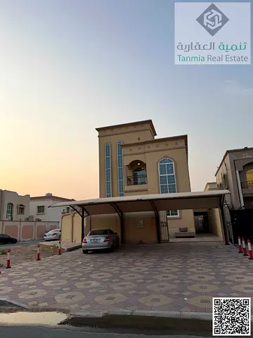 فيلا تجارية للإيجار المويهات 1 عجمان 8 غرف 10 حمامات 5000 قدم 150 ألف درهم