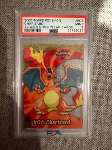 Pokemon 2000 Topps Clear Charizard PSA 9