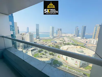 One month free 🏖️ Spacious 3BHK with Panoramic Sea View | AED 68,000 | 6 Cheques | Free Gym & Pool | Prime Sharjah | Ready to Move