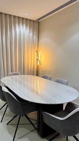 Marble Dining Table with 6 Dining Chair