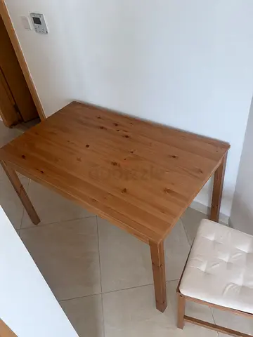 Solid Wood Dining Ikea Table - Compact 4-Seater Style