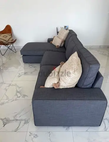 Dark gray IKEA KIVIK L SHAPE SOFA
