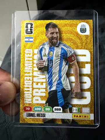 Lionel messi Limited edition premium Gold card