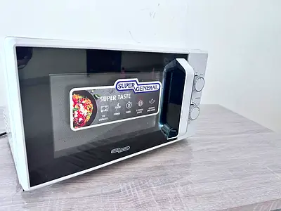 Used Super General Microwave Oven - Manual Dial Controls, Good Condition